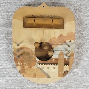 Vintage Mr Leonard Swedish Door Harp Chime Melody of Welcome Wood Hand Made Folk